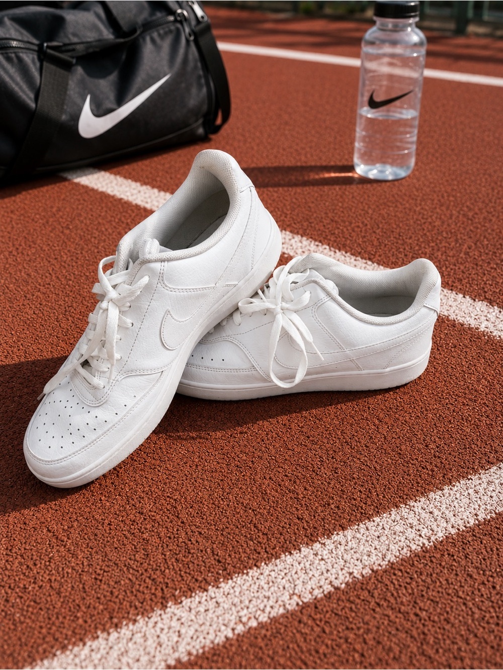 Nike Court Vision Low Men’s Low-Top Leather Lace-Up Triple White CD5463-100